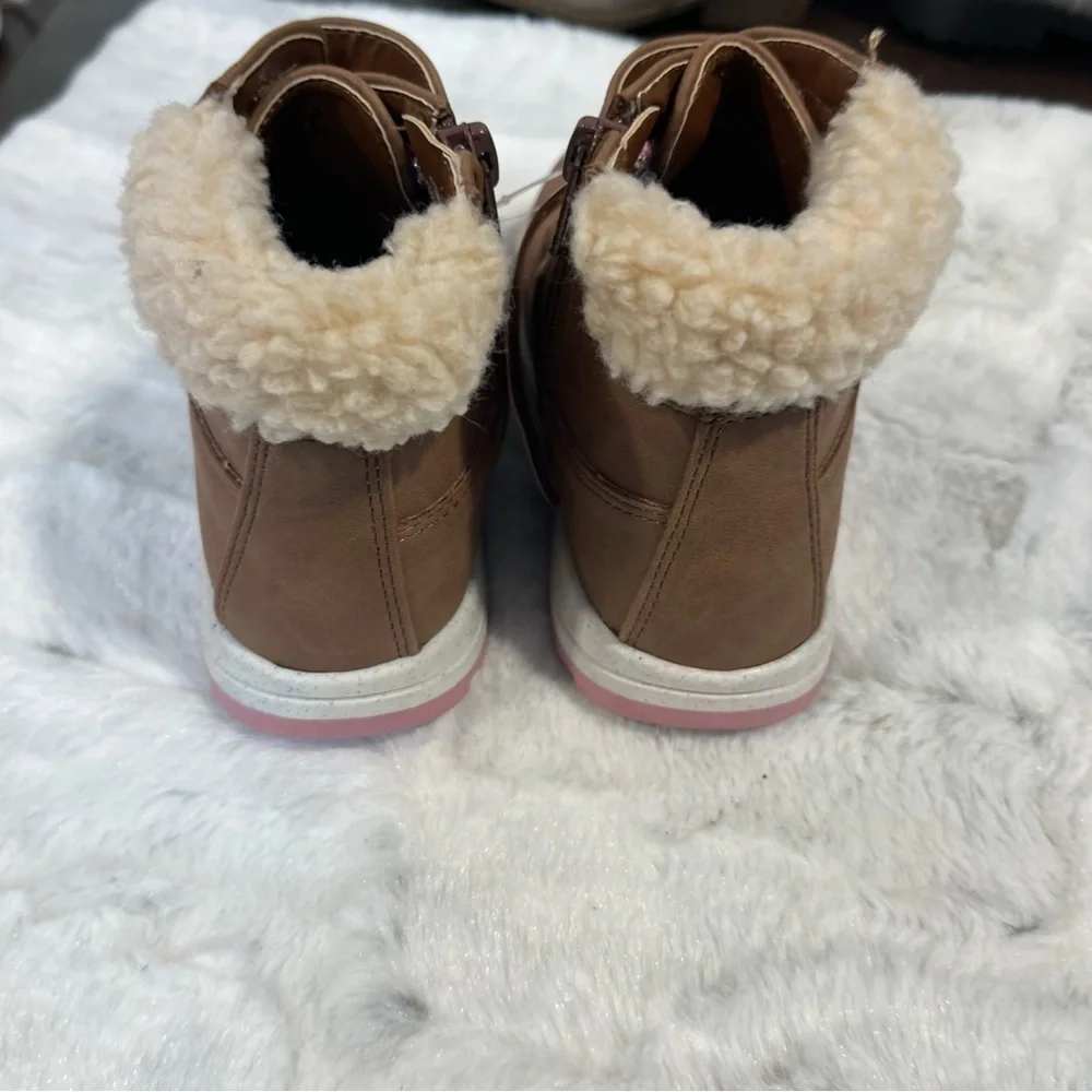 Wonder Nation Brown and Pink Kids Boots size 11